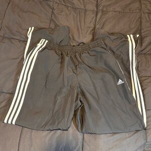 Adidas Black Joggers with White Accents